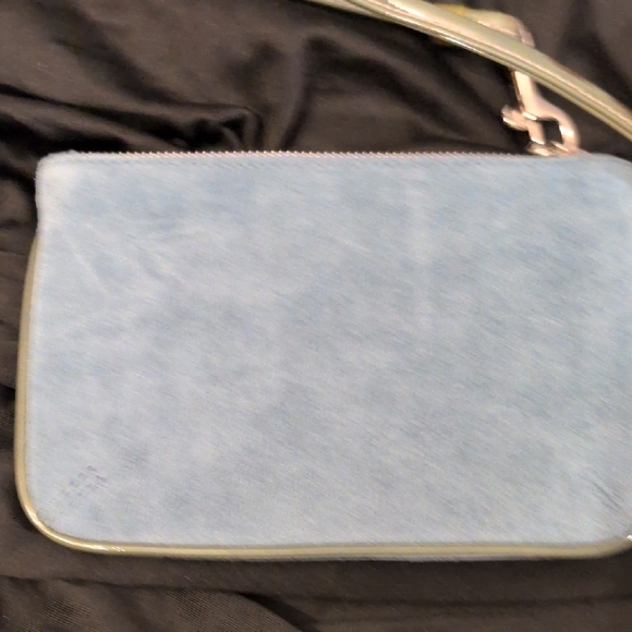 Coach Light Blue Suede Wristlet - Picture 7 of 16